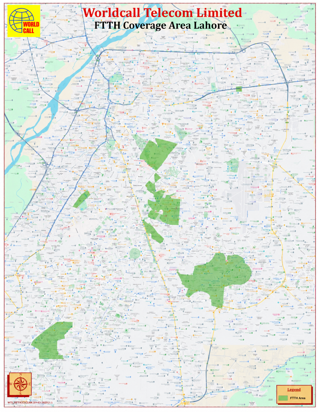 WorldCall FTTH coverage map